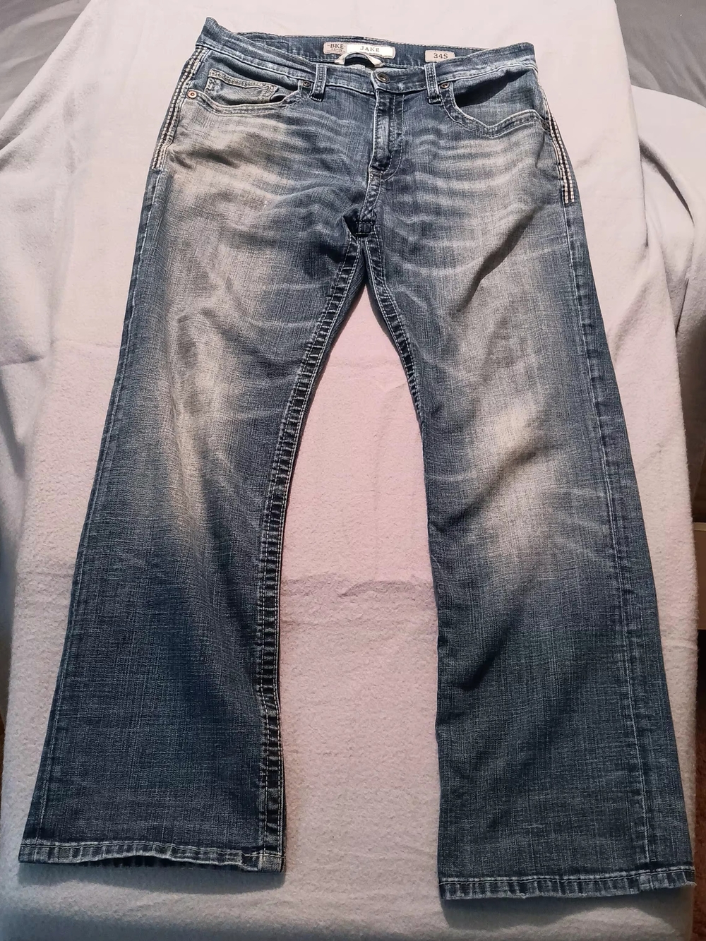 BKE Jake Men's Bootcut Jeans in Faded Blue Size 34S